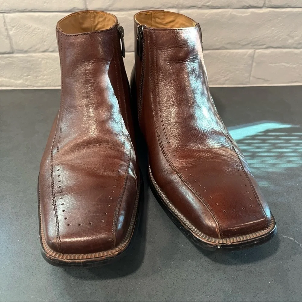 Stacy Adams sz 9.5 brown leather boots